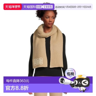 1h可退 香港直邮Ugg 女士 手工粗框罗纹围巾