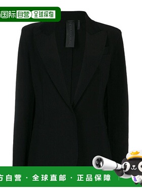 自营Norma Kamali Blazer Women  Black Notch Lapels Single-Bre