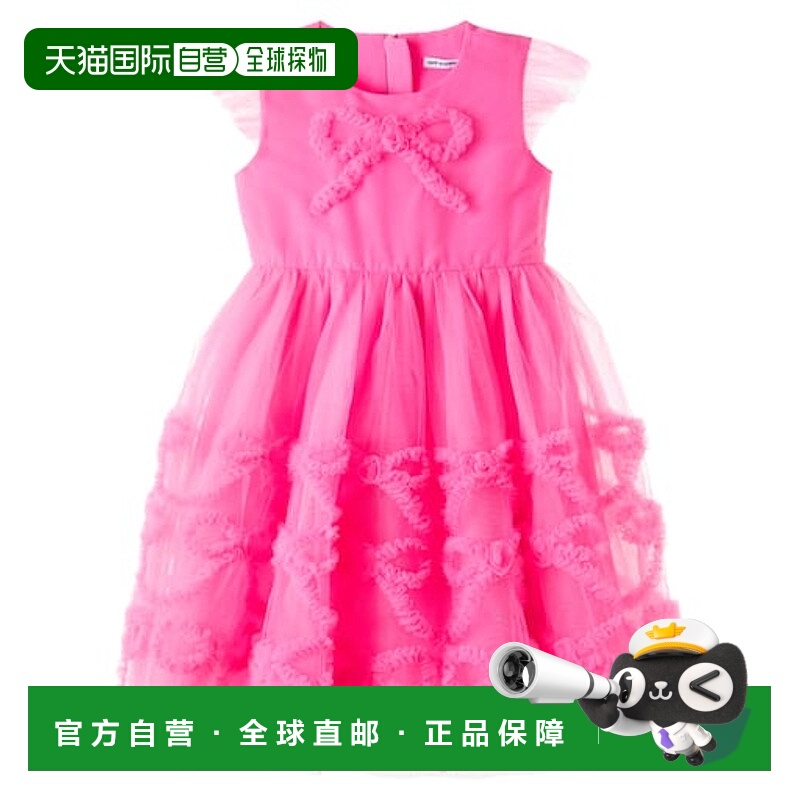 1h可退 香港直邮潮奢 Self-Portrait 女童 蝴蝶结薄纱连衣裙童装