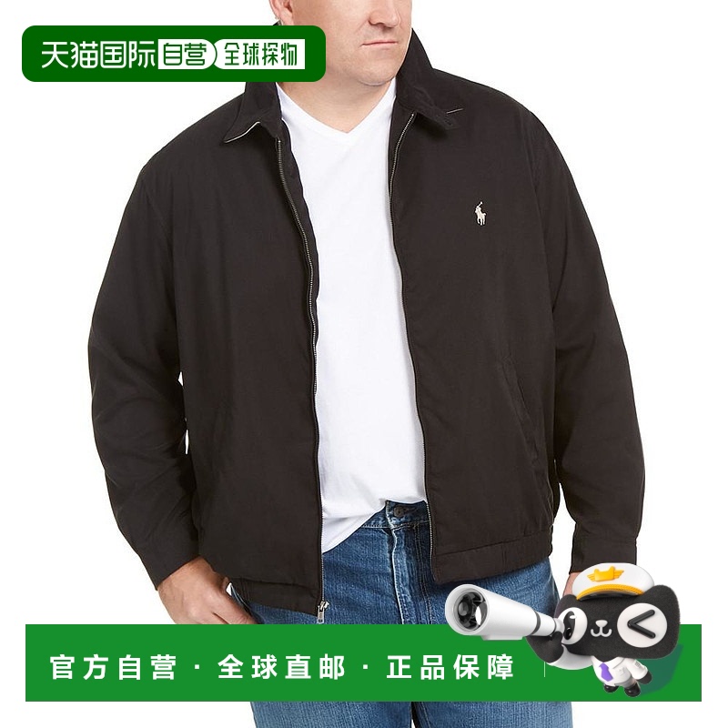 1h可退 【美国直邮】Ralph Lauren拉夫劳伦男士夹克外套宽松黑色