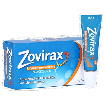 欧洲直邮德国药房Zovirax唇部疱疹膏2g阿昔洛韦抗疱疹病毒促愈合