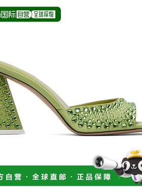 1h可退 【美国直邮】The Attico|绿色迷你德文郡穆勒鞋女鞋凉鞋