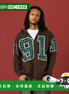 1h可退 日本直邮XLARGE 男女同款 原创提花设计拉链针织衫 101253