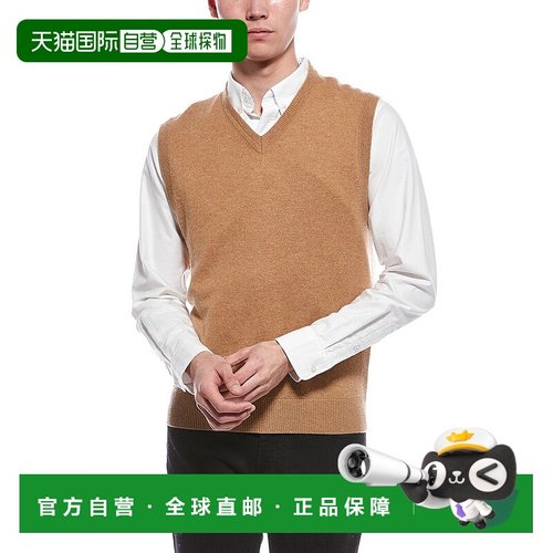 自营raffi拉菲V领背心-棕色 美国奥莱直发