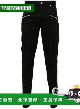 香港直邮BALMAIN 男士休闲裤 CH1MH017CD960PA SS2024 黑色 拉链