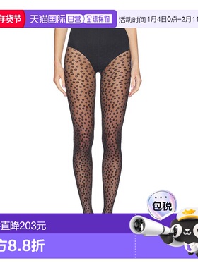 香港直邮Wolford 女士 Sweet 圆点连裤袜 17664 black黑色 舒适时