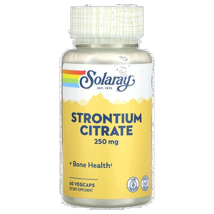 香港直发Solaray柠檬酸锶素食胶囊健康补充缓解胃酸低营养60粒