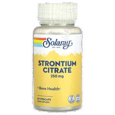 香港直发Solaray柠檬酸锶素食胶囊健康补充缓解胃酸低营养60粒