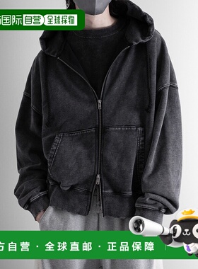 1h可退 日本直邮RUUBON 男女同款 重磅纯棉拉链连帽衫 复古做旧设