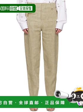 1h可退 香港直邮潮奢 Burberry 巴宝莉 女士 卡其色 Linen Tailor