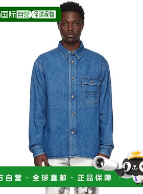 1h可退 香港直邮J.W. Anderson 男士 蓝色印花牛仔夹克 SH0231PG1