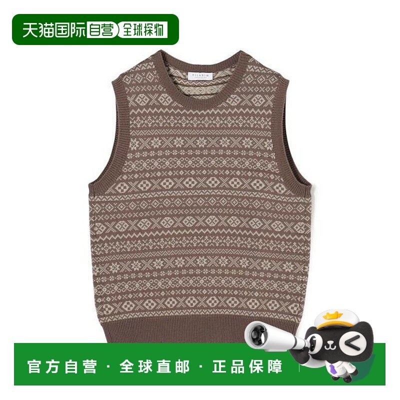 1h可退 日本直邮TOMORROWLAND 羊毛羊绒费尔岛圆领套头针织背心,男装,针织衫/毛衣,淘宝优惠券,粉丝福利购,淘宝优惠卷