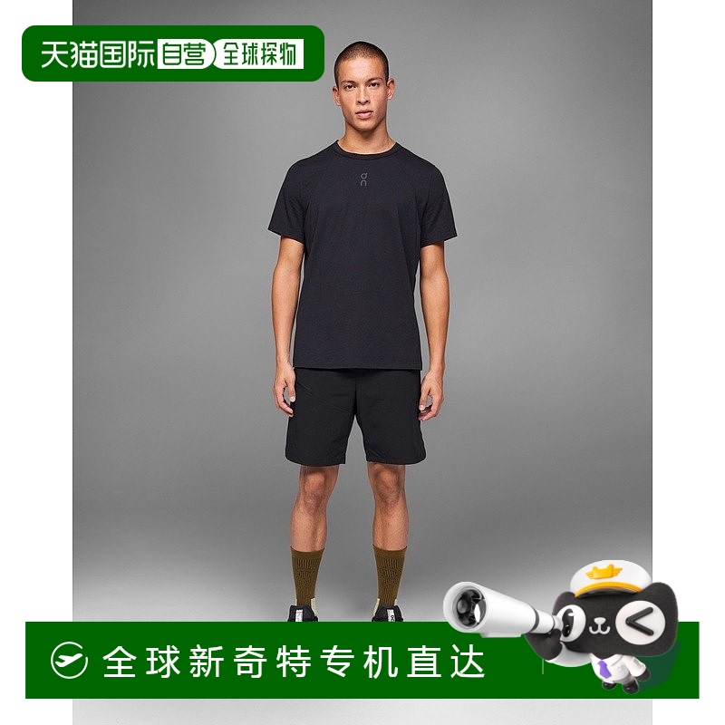 欧洲直邮On昂跑 Trek系列男士黑色再生聚酰胺可调节腰带短裤工装