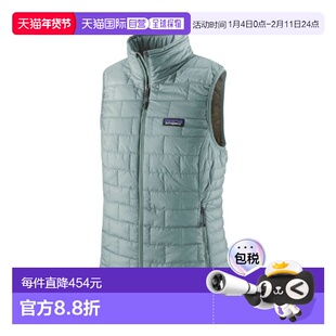 自营欧洲直邮PATAGONIA NANO PUFF女士灰绿色再生聚酯羽绒马甲