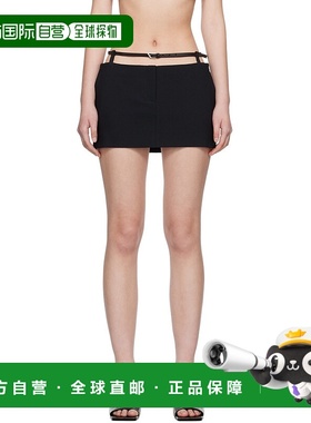 1h可退 香港直邮潮奢 The Attico 女士 黑色束带短裙 248WCS226E1