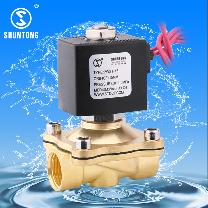 2WS1-15电磁阀引线常压膜片AC220V4分进水常温DN15-DN25口径