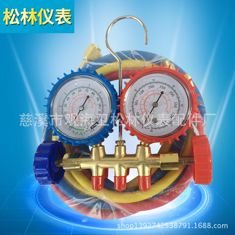 专业定做 汽车空调134a冷媒表 加雪种表 加氟工具制冷表 无视镜