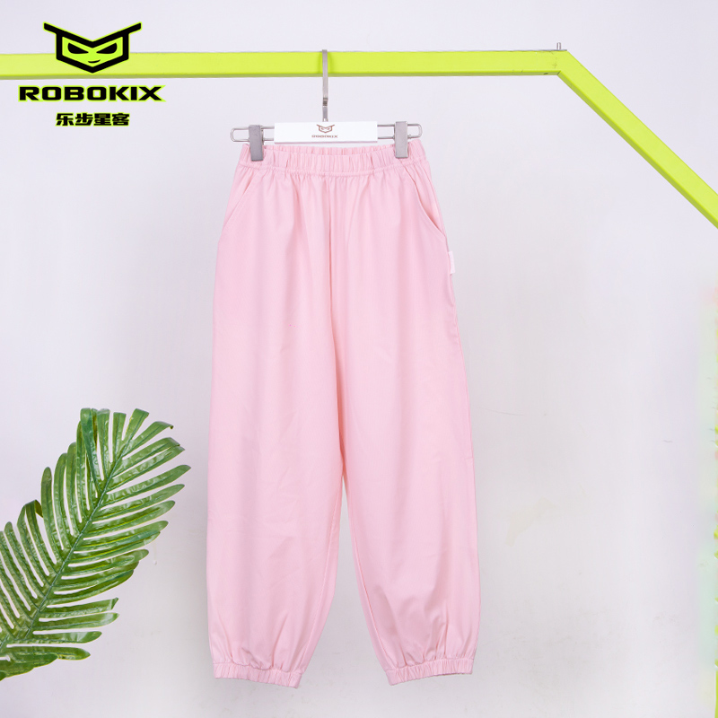 ROBOKIX新款女童休闲裤子透气冰丝凉感速干百搭弹力大