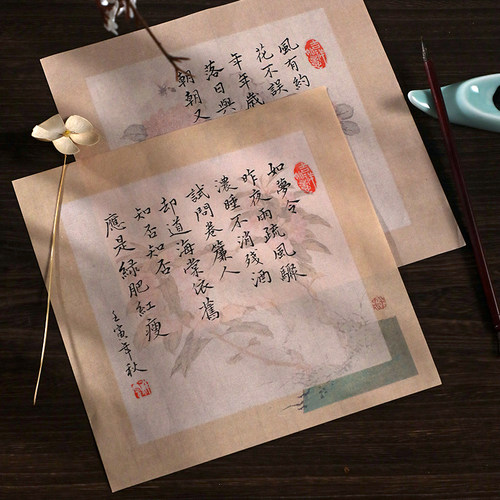 水云阁半生半熟复古小品诗笺