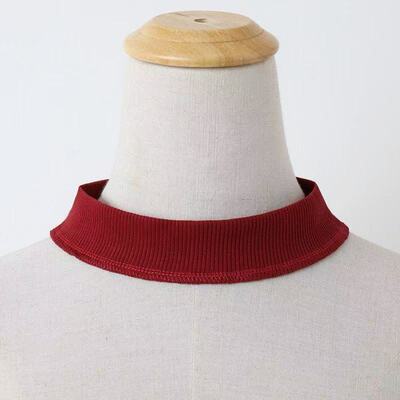 3.5cm套头衣领领口口半高领罗文领圆领保暖新款子领半螺纹内衣