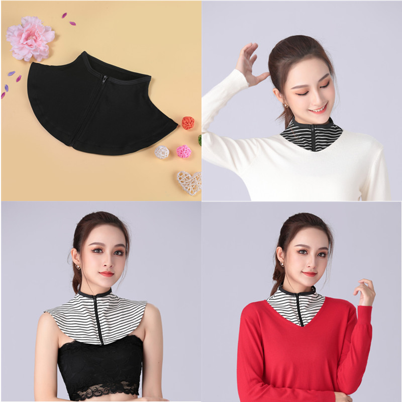 假领子百搭秋冬保暖高领脖套衣领