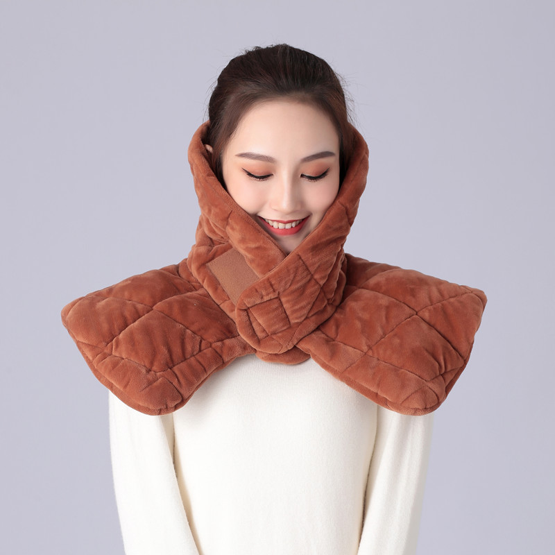 加厚睡觉中老年披肩围脖护颈椎