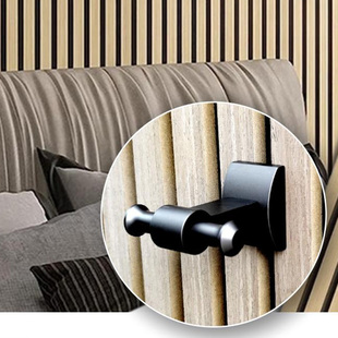 聚酯纤维木条吸音板木皮MDF墙面装饰挂钩隔音格栅板环保外贸工厂