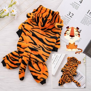 秋冬季保暖可爱贵宾老虎狗狗衣服搞笑小型犬过年宠物狗狗比熊泰迪