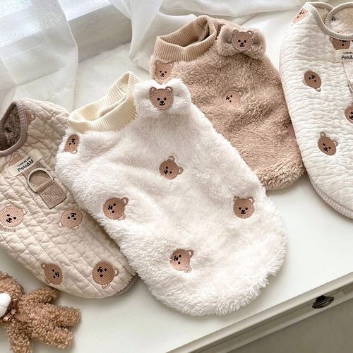 小号防着凉保暖约克夏韩版博美小鹿犬衣服冬装三个月小型犬吉娃娃