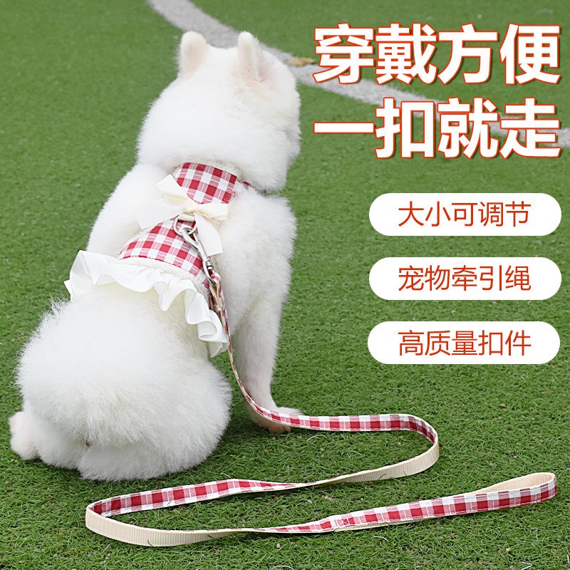 牵引绳狗链加粗小型犬防爆冲小猫新款栓狗绳子防挣脱不勒脖遛猫