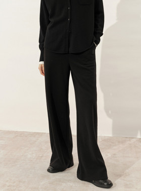 uti尤缇2025冬季新款 宽松垂感休闲长裤女显瘦阔腿裤UL4D0291490