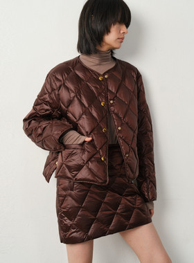 uti尤缇2025冬季新款 菱格绗缝轻盈保暖短款羽绒服女UK430623309