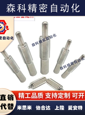 弹簧柱塞 定位柱 弹簧顶丝 PJLW 不锈钢材质 VCN515 M3~M16 现货