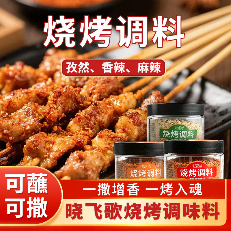 晓飞歌烧烤调料撒料烤肉料孜然粉椒盐五香蘸料烧烤腌料组合装家用