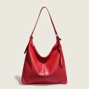 红色新娘包包复古大容量托特包2026新款高级感洋气单肩女包婚包