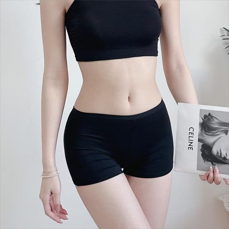 安全裤女防走光打底裤夏季外穿黑色薄款打底短裤白色保险裤可外穿