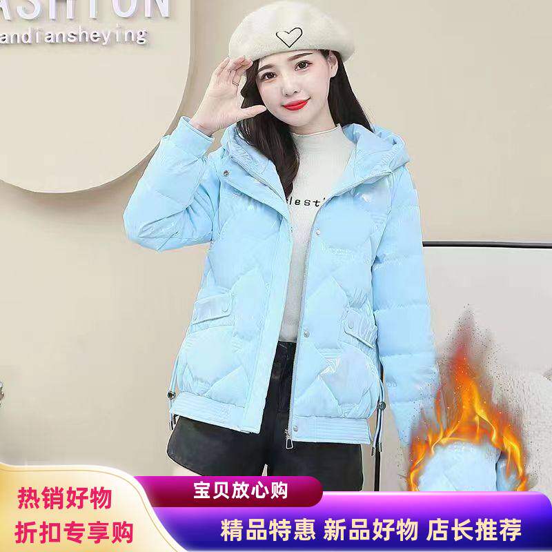 羽绒连帽工装棉服加厚保暖显瘦