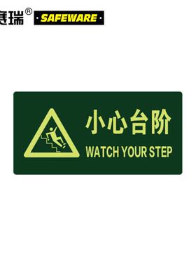 安赛瑞DZ21614自发光地贴消防疏散标识贴荧光箭头指引标识(单位: