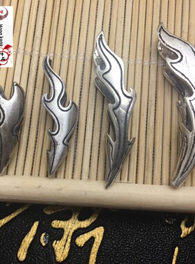 新款S925纯银牙尖套复古火焰牙尖保护套狼牙狗牙包尖套防裂护遮裂