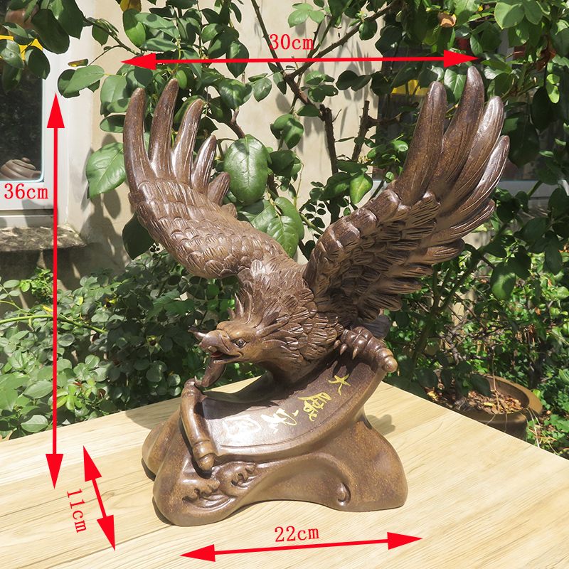 宜兴紫砂摆件雄鹰老鹰大展宏图