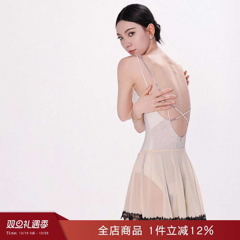 danzbaby芭蕾舞服女练功服体操服成人形体服无袖绑带美背体服B358