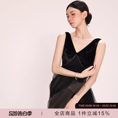 danzbaby芭蕾舞服成人练功服瑜伽服女形体服丝绒拼接V领体服B386
