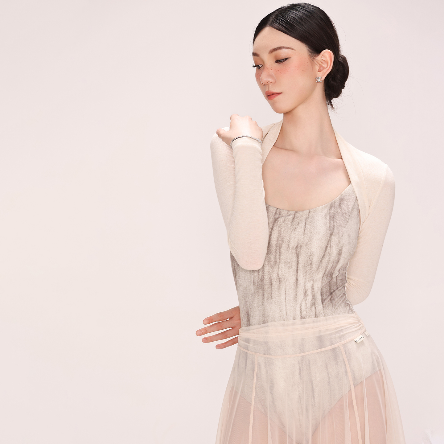 danzbaby芭蕾舞服女练功保暖上衣成人体服舞蹈衣护肩长袖坎肩DZ65