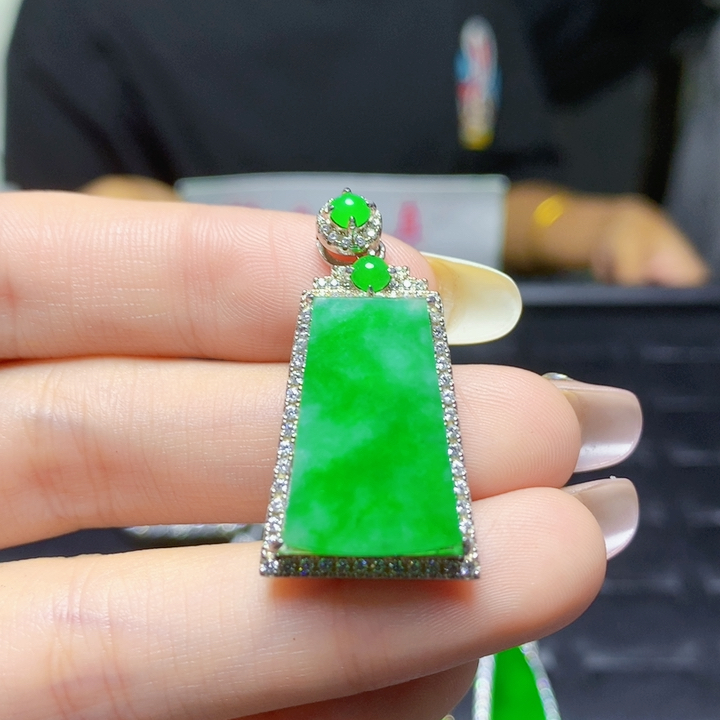 天然A货翡翠国标s925银