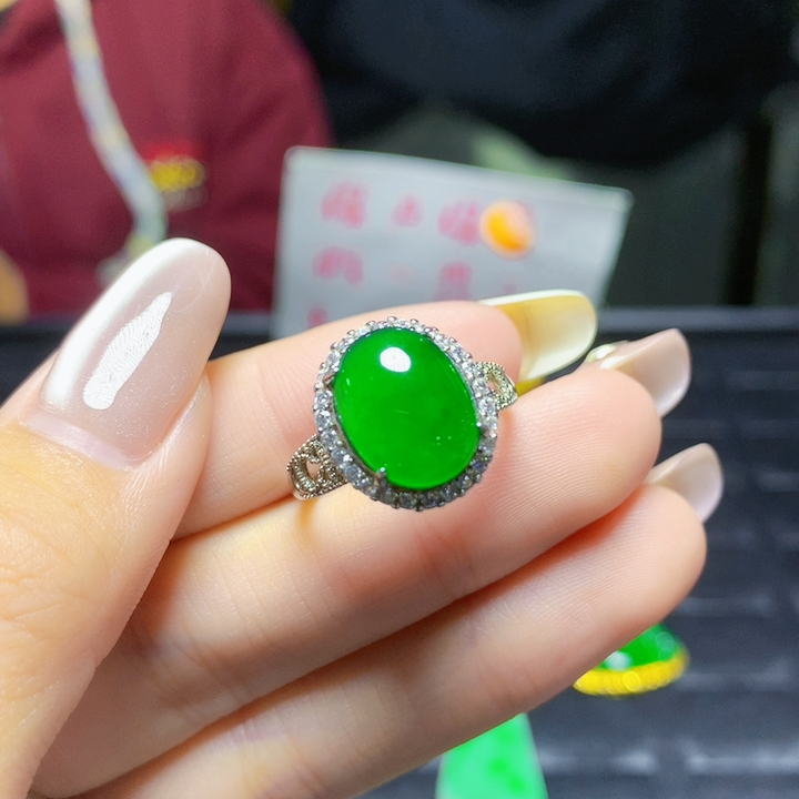 天然A货翡翠国标S925银