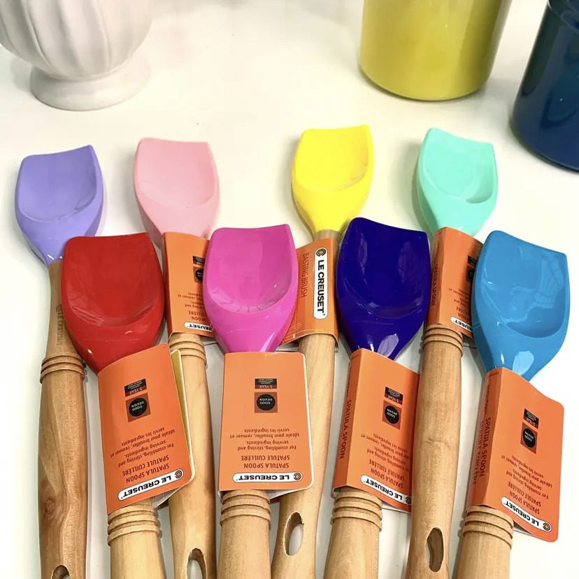 法国Lecreuset酷彩铲子食品级硅胶铲耐高温锅铲厨房炒菜铲子油刷