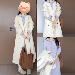 子女春季 2025新款 针织洋装 炼 大衣内搭打底毛衣裙长裙 紫色半拉炼