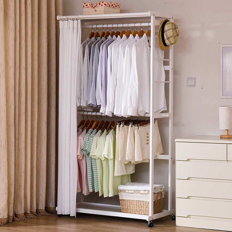 简约现代衣帽架实木落地创意卧室衣服架子挂衣架