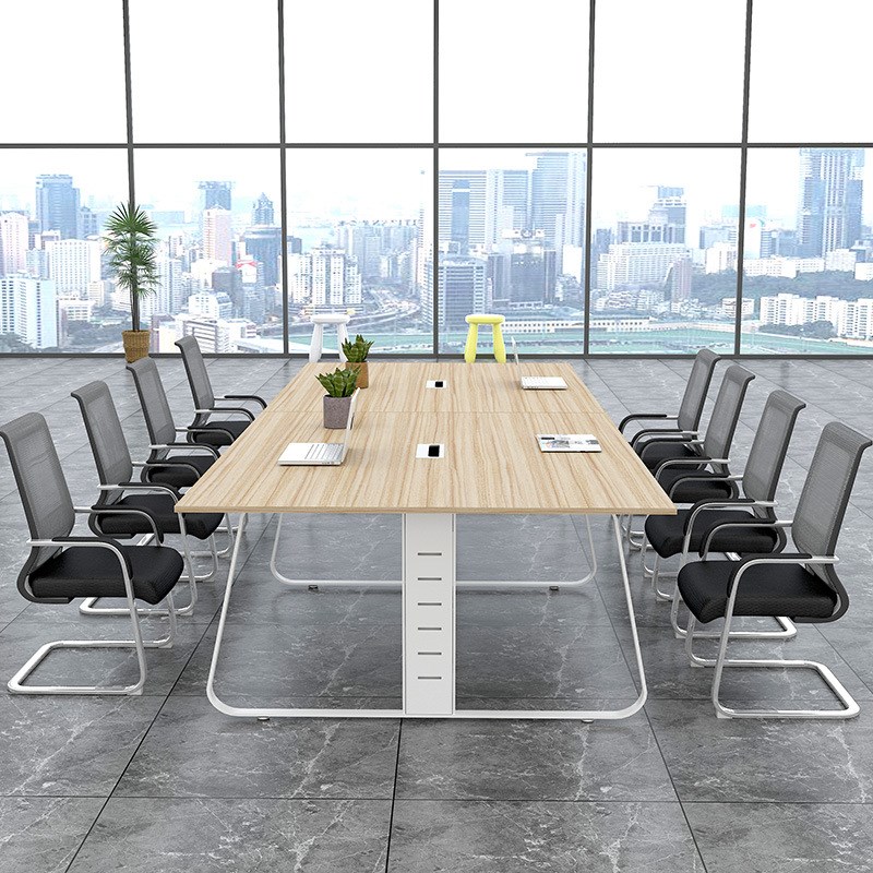 新款长方会议桌椅办公家具简约现会桌办公桌培训洽谈条形桌子