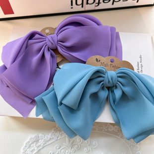 CHIc JEWELRY 韩国发饰头饰ins风复古风彩色蝴蝶结弹簧夹弹夹发夹